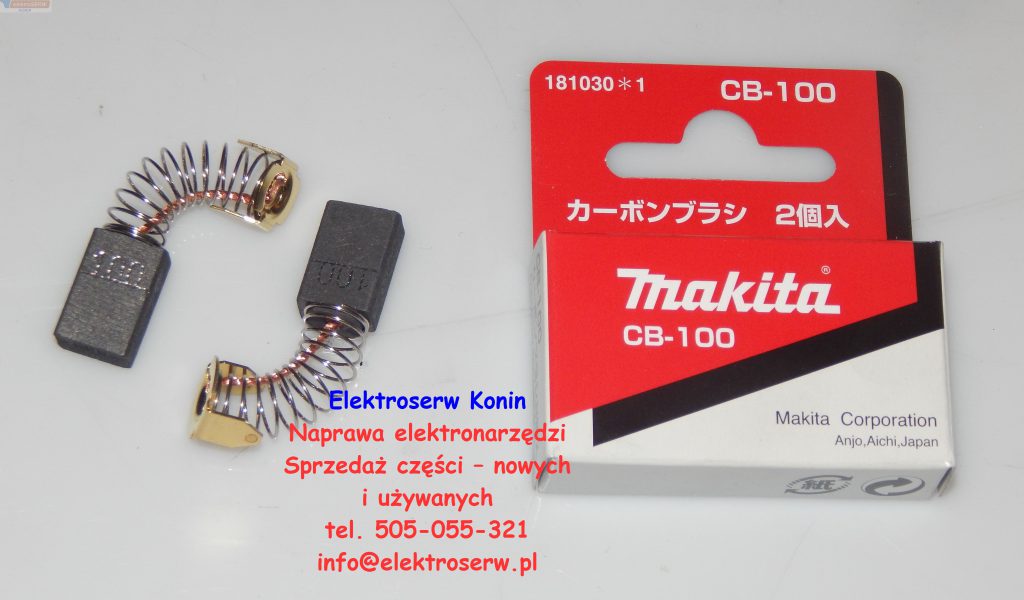 Makita szczotki CB-100 181030-1 1100, 2106, 4014NV, 4105KB, 6906, 9005B, 9045N, 9207SPB, 9217SPC