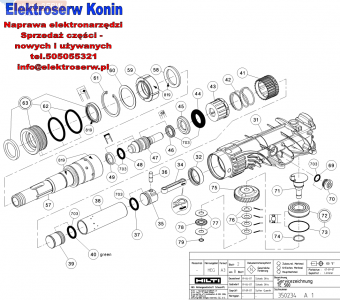 HILTI korbowód do młota TE500, TE56 366228