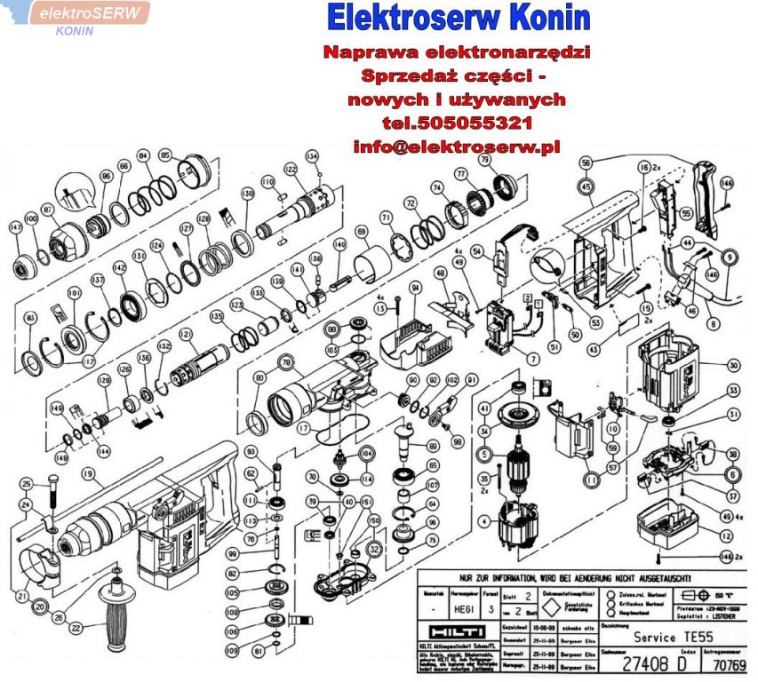 Hilti Seger 8x0.8 części zamienne do TE 55