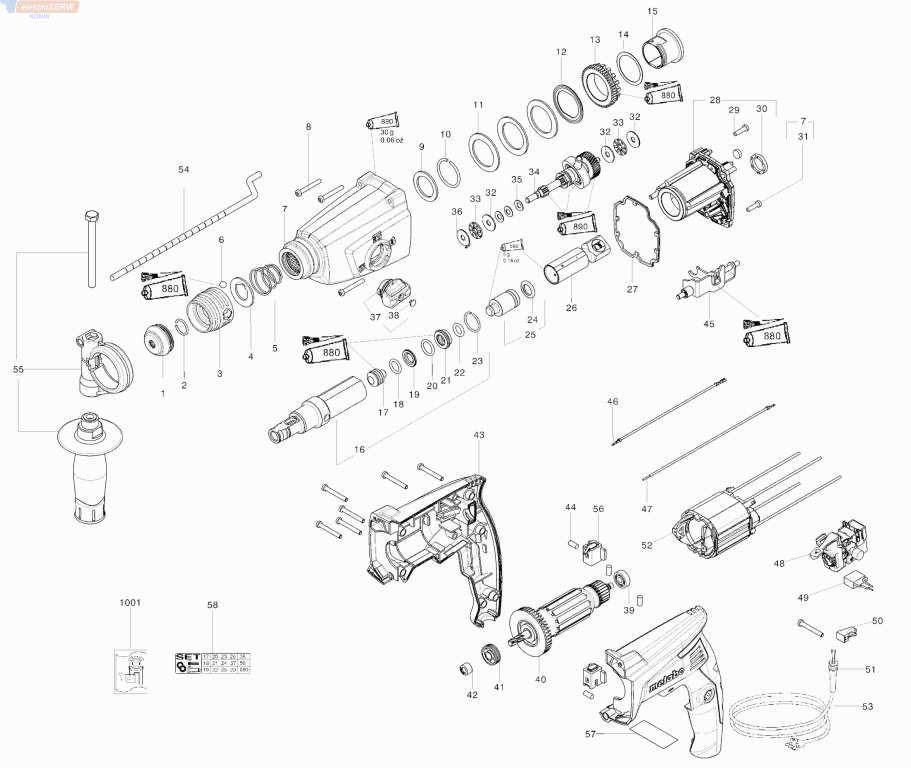 Metabo młotowiertarka / wiertarka KHE 2444 (06154000)