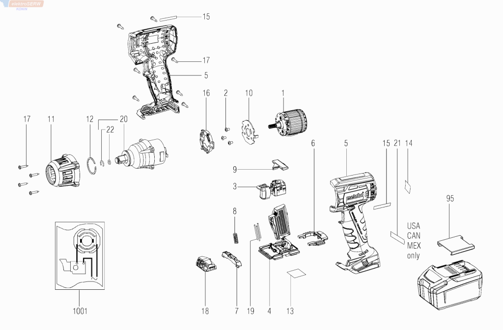 Metabo akumulatorowy zakrętak udarowy SSW 18 LTX 400 BL ( 02205000 )