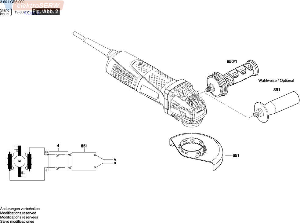 Bosch regulator prędkości obrotów do szlifierki kątowej GWX 13-125 S