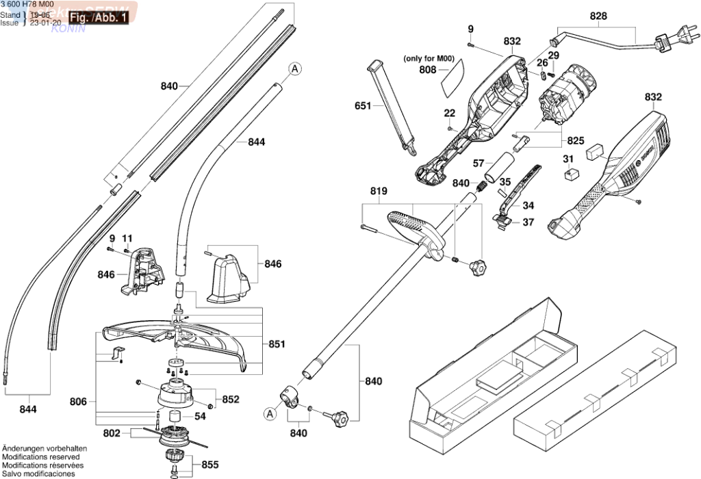 Bosch guzik do podkaszarki ART35 ART 37 ART 35 F016F04249