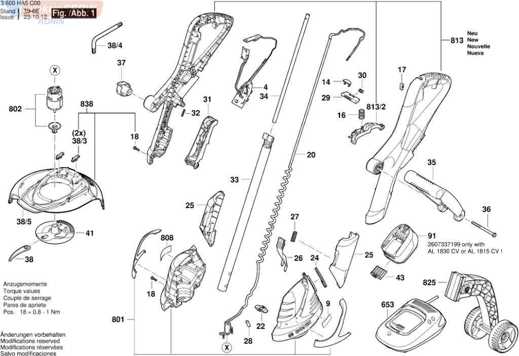 Bosch silnik prądu stałego do podkaszarki ART 23-18 LI, ART 26-18 LI 2609007345