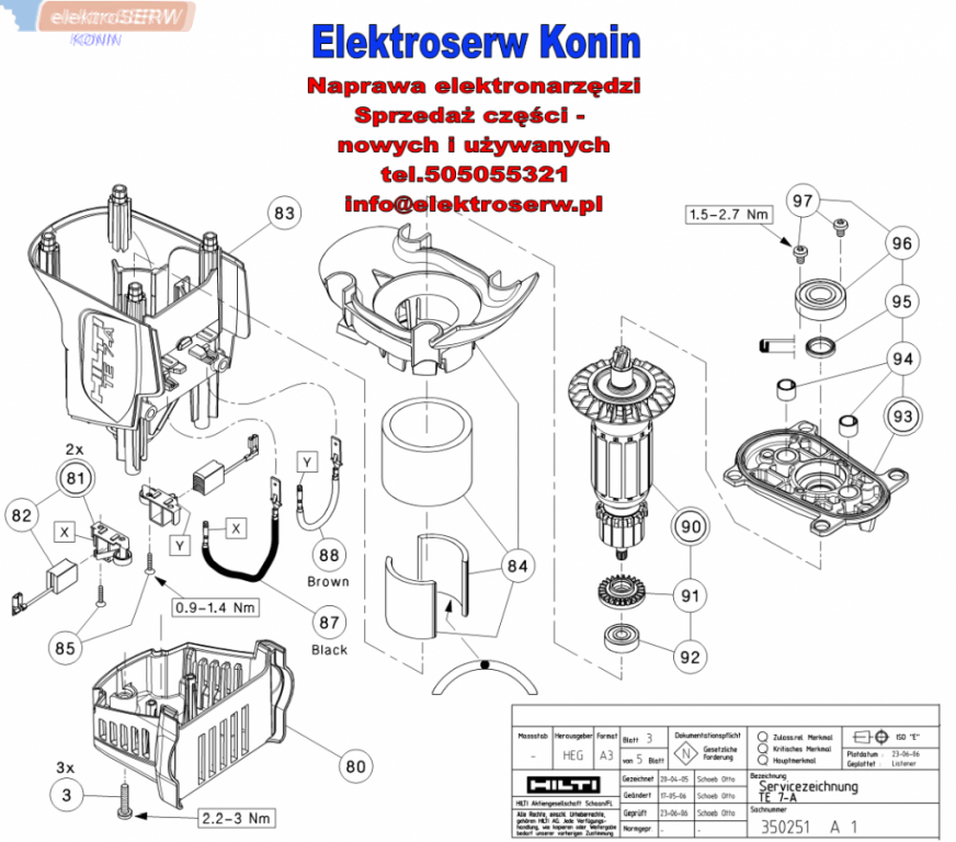 Hilti korbowód do wiertarki  TE 7-A