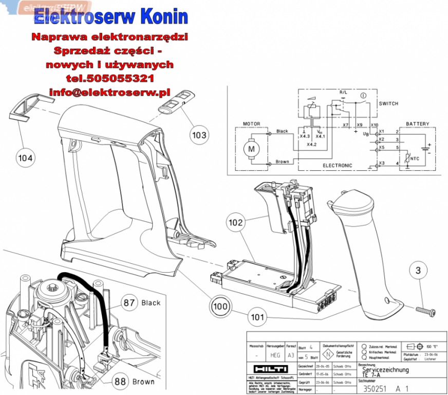 Hilti korbowód do wiertarki  TE 7-A