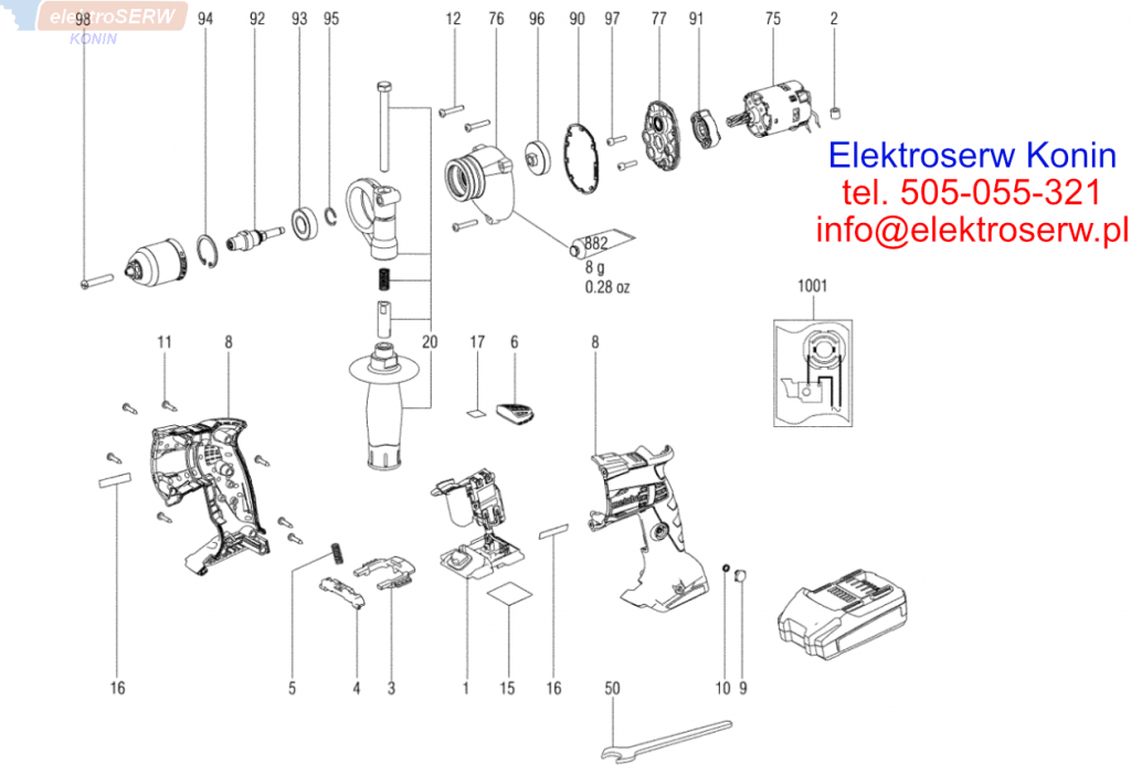 METABO BE 18 LTX 6 WIERTARKA AKUMULATOROWA schemat