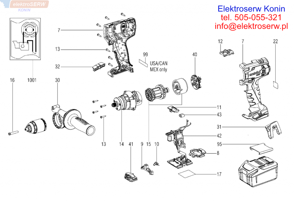 METABO SB 18 LTX IMPULS AKUMULATOROWA WIERTARKA UDAROWA schemat