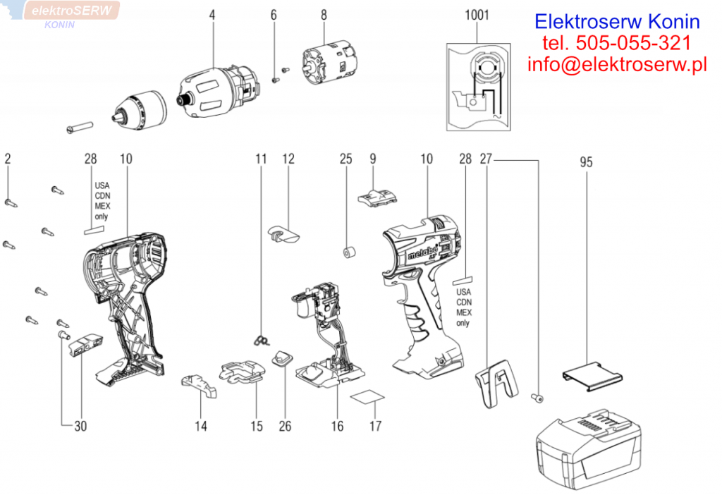 METABO SB 18 LT AKUMULATOROWA WIERTARKA UDAROWA schemat