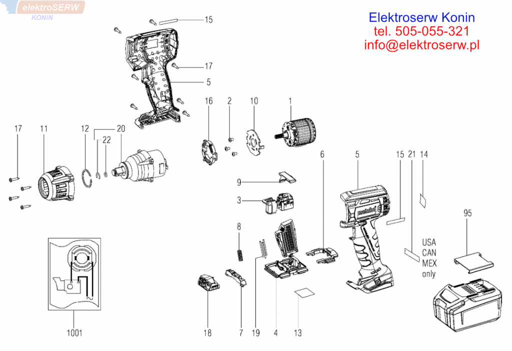 METABO SSW 18 LTX 400 BL AKUMULATOROWE ZAKRĘTAKI UDAROWE schemat