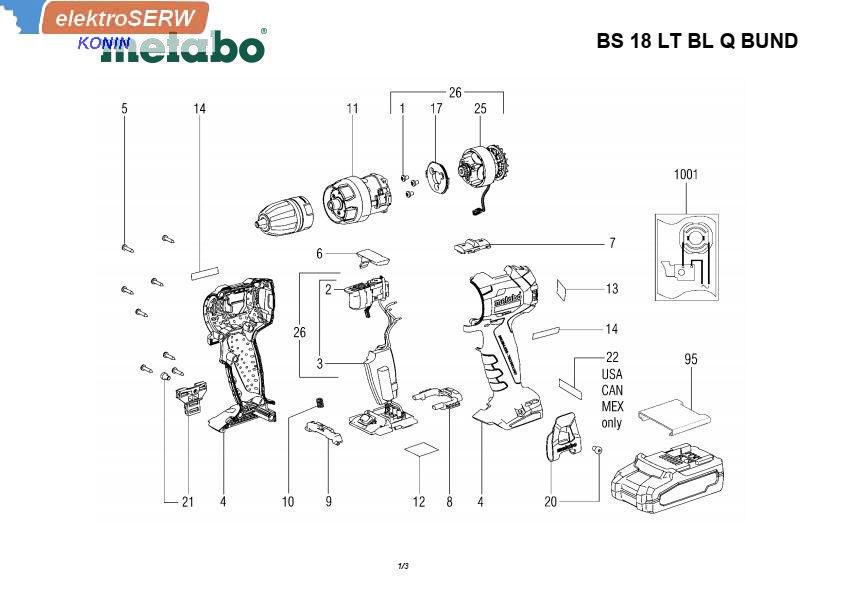 Metabo Przekładnia wkrętarki BS 18 LTX BL I 02350000 316051370
