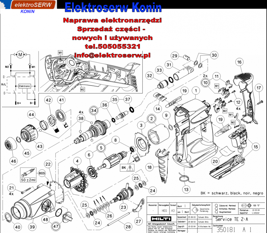 Osłona uchwytu do młotowiertarki HILTI TE 2 M 354544 354644