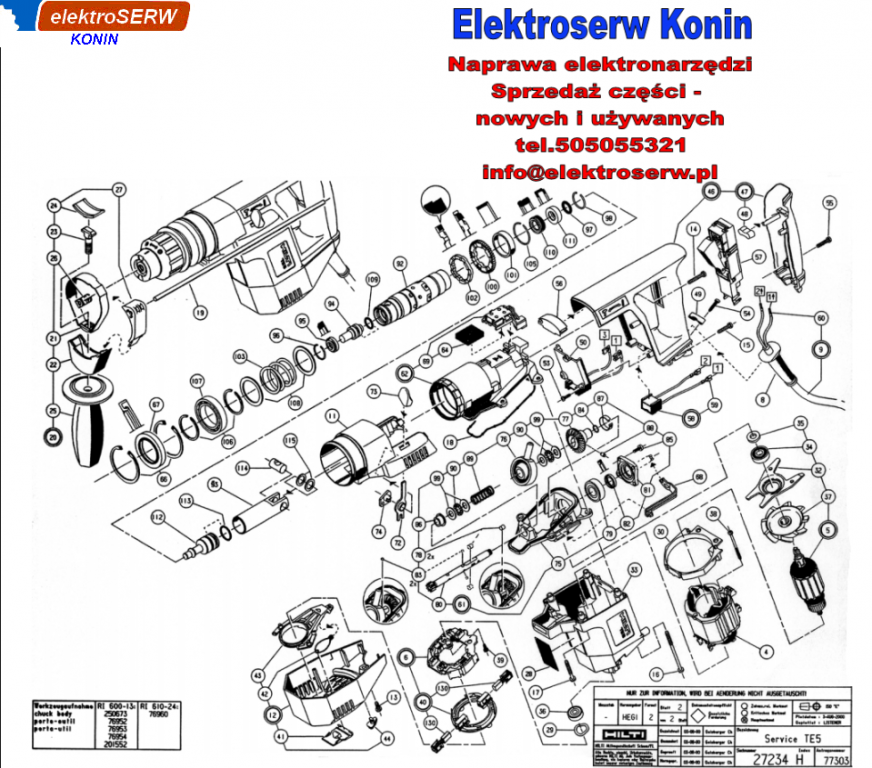 sprężyna dociskowa 4,5X34,8X29 do młotowiertarki HILTI TE 5 201004 201543