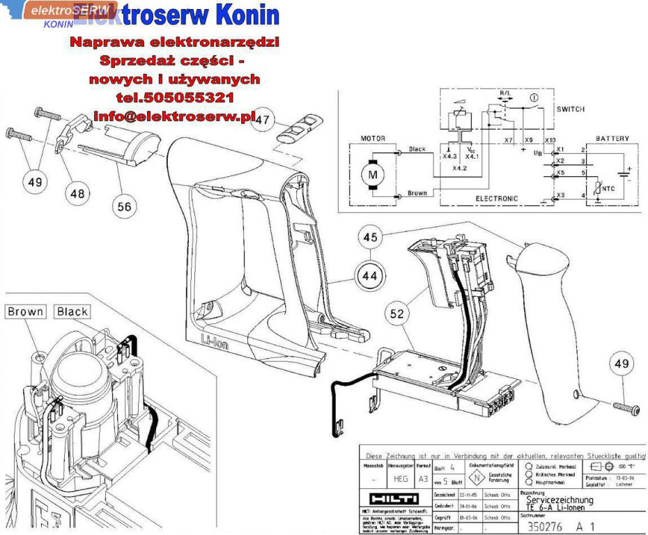 deflektor powietrza do młotowiertarki akumulatorowej HILTI TE 6-A 203330 320042